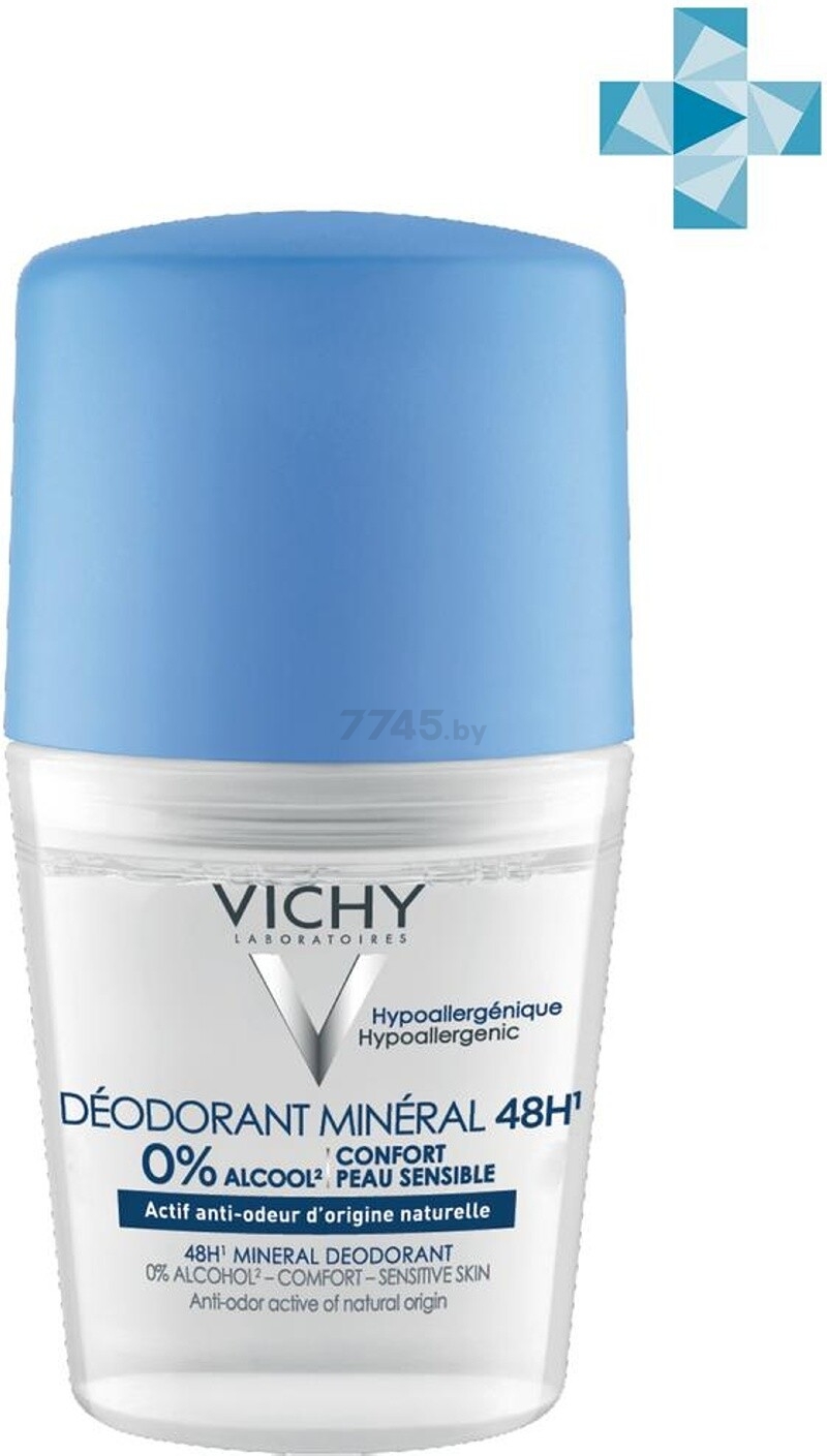 Дезодорант шариковый VICHY Deo Mineral 48 ч 50 мл (3337875553278)